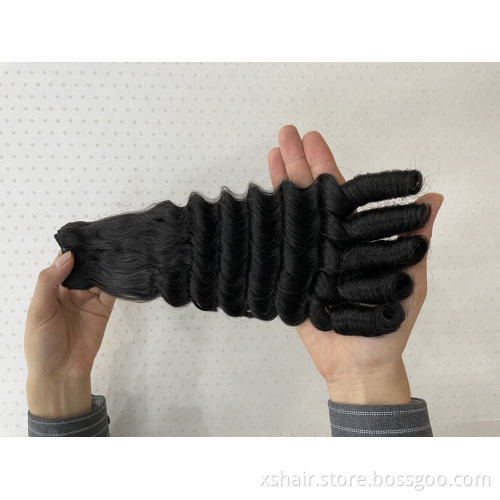 Wholesale Pixie Curls Human Hair Bundles Cuticle Aligned Customized Texture Virgin Super Double Drawn Hair